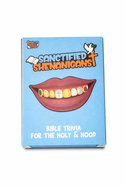 Sanctified Shenanigans™ Bible Trivia for the Holy & Hood (100 Cards)